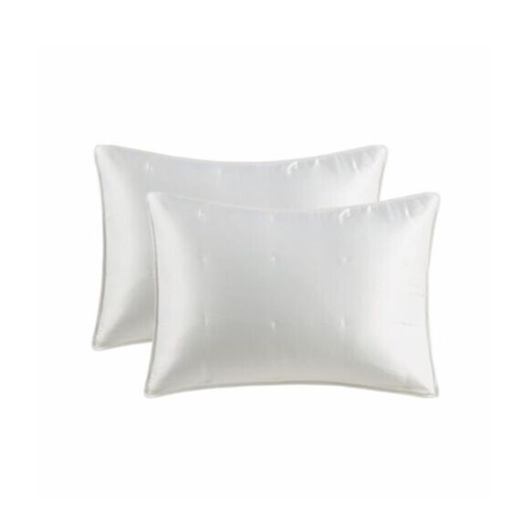 Beautyrest Polyester Charmeuse Ivory Full Queen Quilt Mini Set - Picture 2 of 7